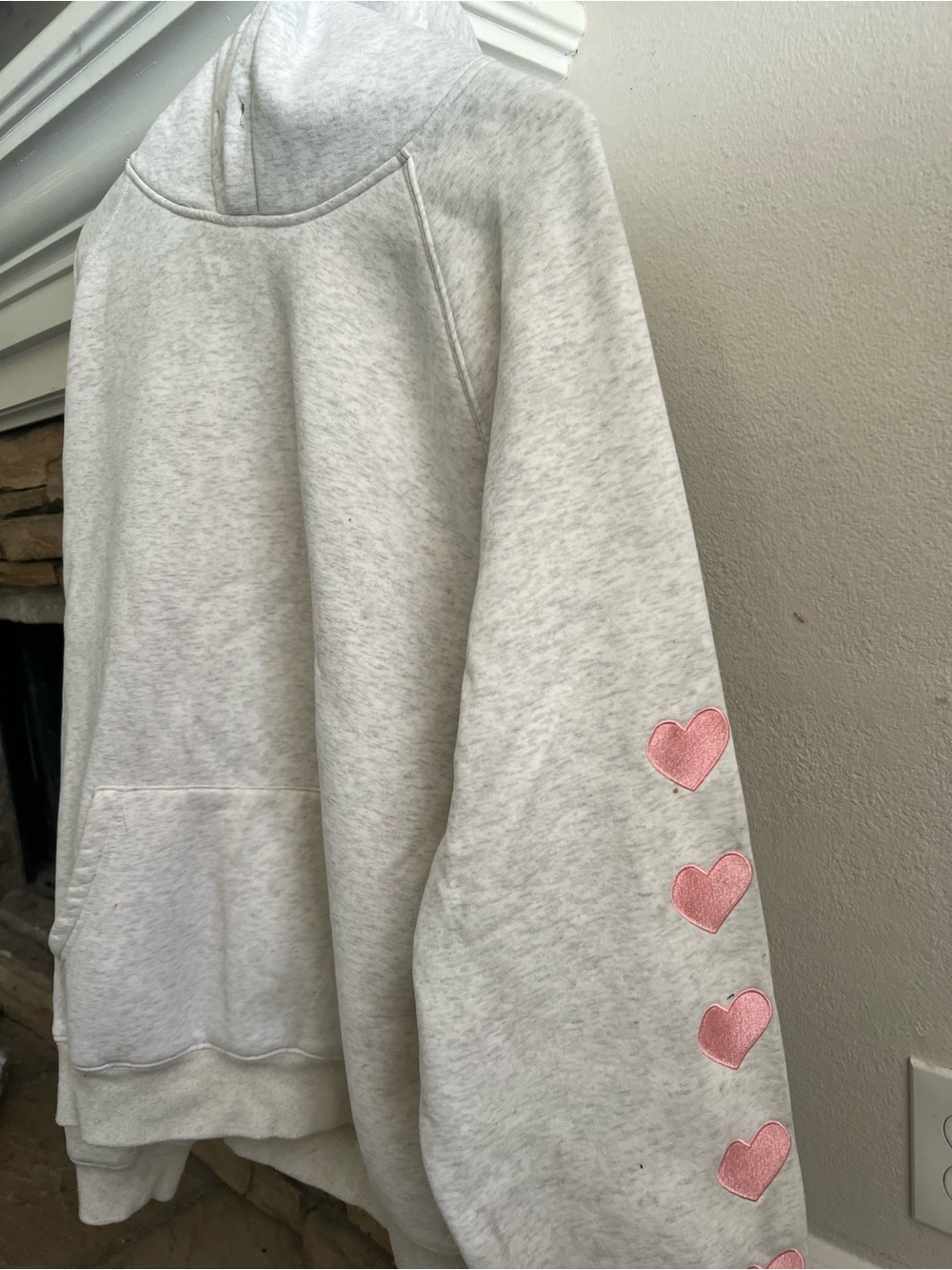 Dandy Hoodie with Pink Heart Sleeve